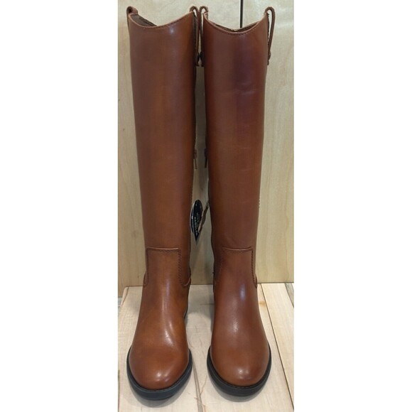INC International Concepts Womens Fawne Leather Zip Up Riding Boots Cognac 5.5M - Picture 3 of 7